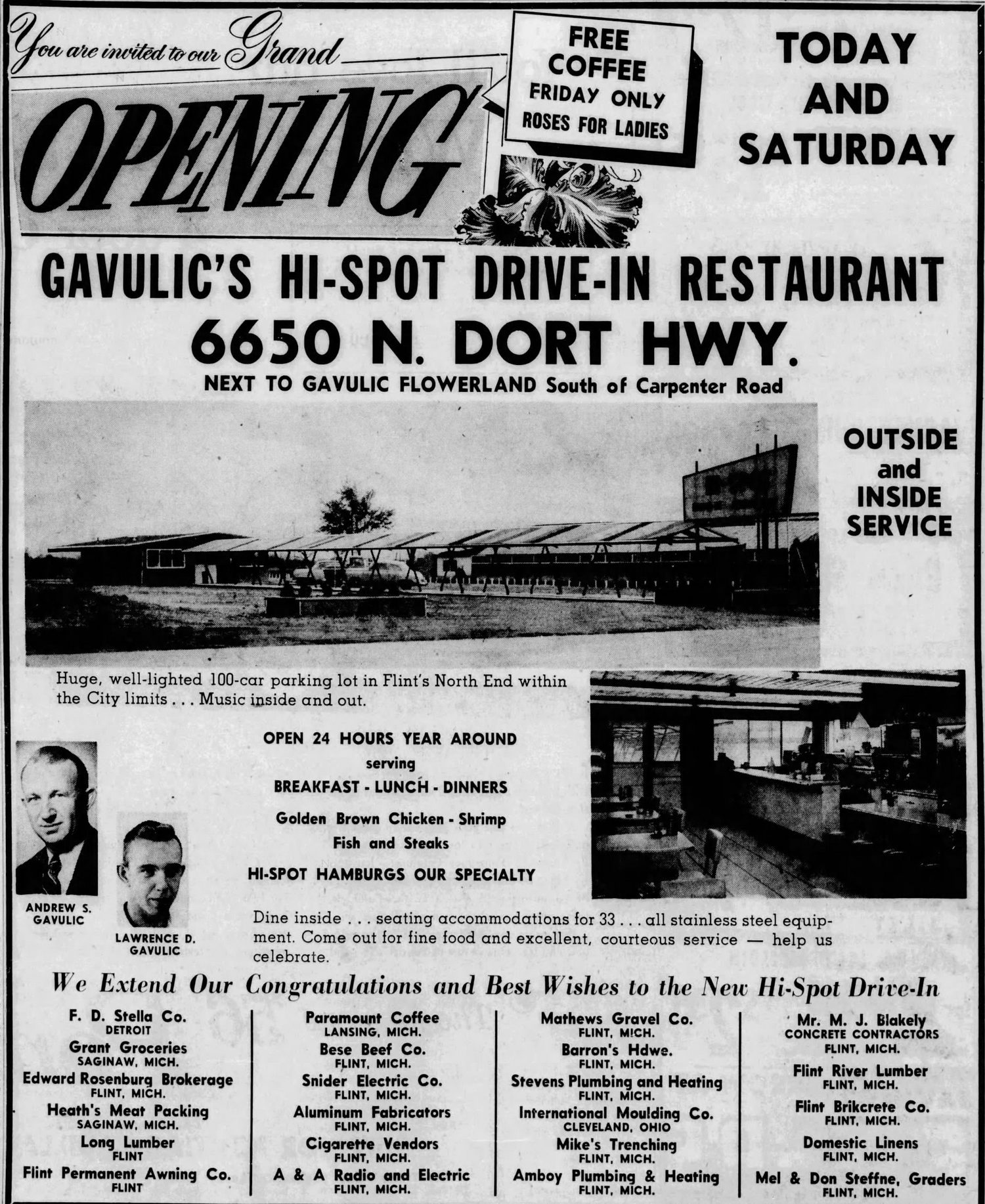 Hi-Spot Drive-In Restaurant - Oct 28 1955 Article (newer photo)